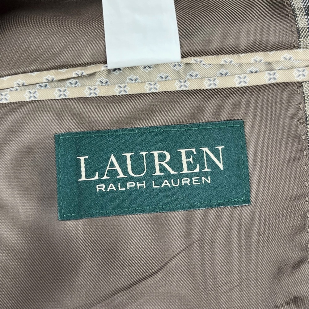 Lauren Ralph Lauren Sport Coat Mens 42R Brown Plaid Blazer Classic Two Button - Picture 5 of 14